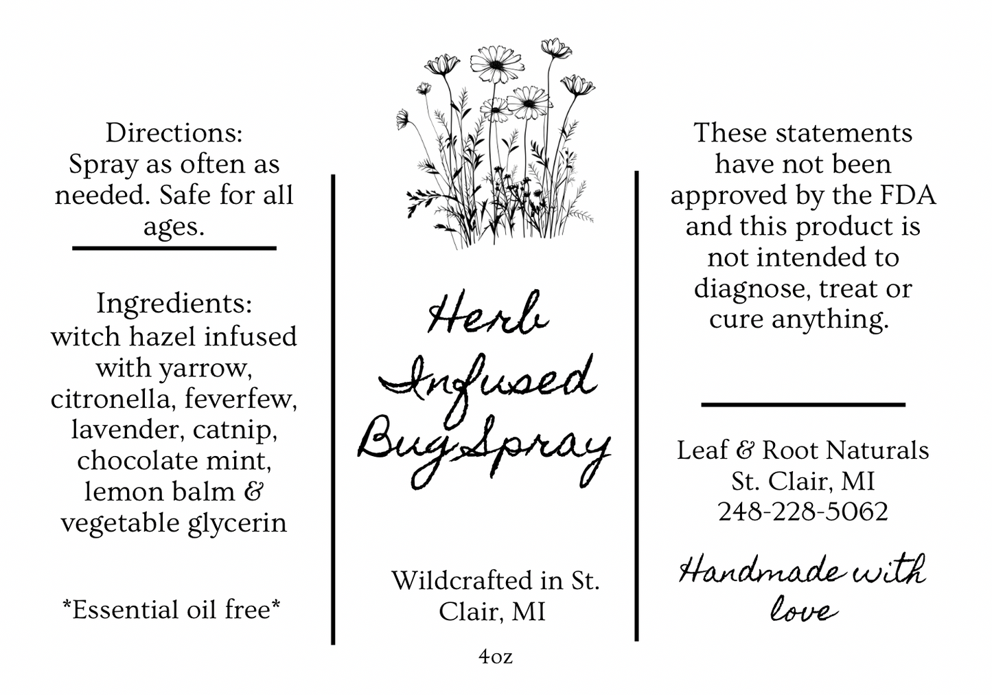 Herb Infused Bug Spray