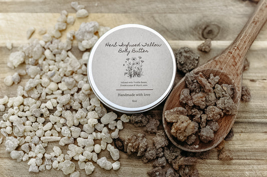 Herb Infused Tallow Body Butter - Vanilla Frankincense & Myrrh